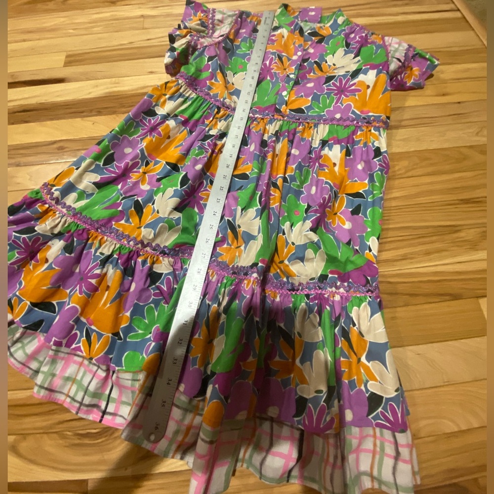 CeliaB Floral Tiered Mini Dress in Pink, Yellow & Green - Picture 9 of 13